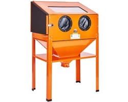 Zandstraalkast met standaard - Straalcabine - Oppervlaktebehandeling - Robuust staalconstructie - 60 gallon capaciteit - Zwart