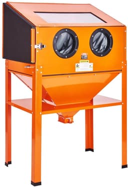 Zandstraalkast met standaard - Straalcabine - Oppervlaktebehandeling - Robuust staalconstructie - 60 gallon capaciteit - Zwart — thumbnail 1