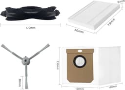 19-delige Accessoireset geschikt voor Eufy Clean L50 / L60 - Onderdelen Pakket - 2x Hoofdborstel - 6x Zijborstels - 6x Filters - 4x Stofzakken - Reserveonderdelen Set — thumbnail 2