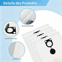 10 stuks - Stofzuigerzakken geschikt voor Starmix- Microsafe - geschikt voor Stofzuigerzakken Bosch stofzuigers - hoog rendement stofzakken geschikt voor Metabo ASR 25L 35L Bosch GAS25 GAS35M BSH20 Starmix FBV20 25 35 vacuüm vervangende onderdelen — thumbnail 3