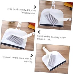 Bezem Stoffer Set - Schoonmaakborstel - Bureau Reinigen - Compact Opbergbaar - 2 Sets - Wit — thumbnail 3