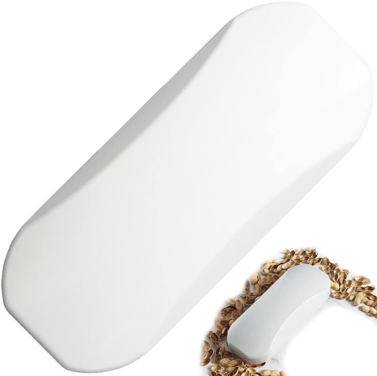 Tapijt Stofborstel - Kruimel Veegmachine - Snel Schoonmaken - Eenvoudig te legen - 19.8 x 8.3 cm - Wit — afbeelding 1