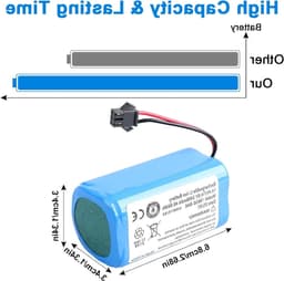 Krachtige 3400mAh 14.4V Vervangende Batterij voor Robotstofzuigers zoals Eufy RoboVac en Ecovacs Deebot, Geschikt voor Langdurig Gebruik en Betrouwbare Prestaties — thumbnail 3