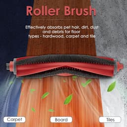 2 stuks Rolborstels compatibel met Roborock Q10S5/S5+ Q10X5 Q10X5+ robotstofzuigers - vervangende rolborstel voor de hoofdborstel - 17.2 cm — thumbnail 2