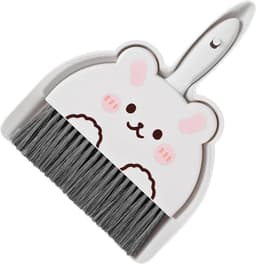 Mini Stofblik - Handbezem Set - Snelle Schoonmaak - Compact Clipontwerp - 18 x 23 cm - Wit — thumbnail 1