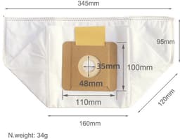 5 stuks Stofzuigerzakken - Compatibel met Kärcher VC2 / VC2(erp) / VC2 Premium / VC2 Premium(ERP) - Vervangende Accessoires voor Huishoudelijke Schoonmaak — thumbnail 2