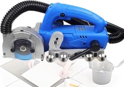 Elektrische voegenreiniger - Voegenslijper Tegelreiniger - Tegelvoegen Schoonmaken - Automatisch Stofzuigen - 1200W - Blauw — thumbnail 1