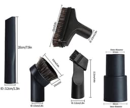 Allecto - Stofzuiger accessoires - 32mm en 35mm - Upgrade je schoonmaakroutine - 5-delige set - Inclusief borstel en adapter - Geschikt voor versch... — thumbnail 4