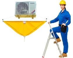 Afdekking Airco Reiniging - Onderhoudstas Split Unit - Airco Schoonmaken - Waterdicht Materiaal - Universeel - Blauw