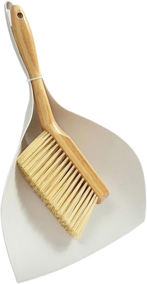 Stoffer en Blik Set - Handveger Kruimeldief - Snel Opruimen - Ergonomisch Houten Handvat - 33.5 cm - Niet gespecificeerd — afbeelding 1