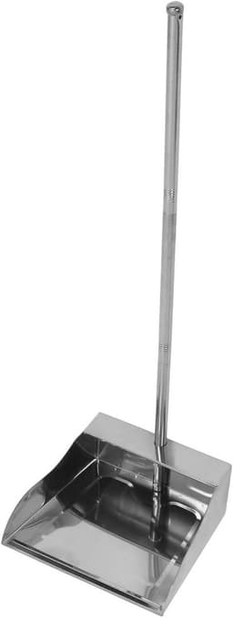 Roestvrijstalen Vuilblik - Stoffer en blik - Buiten en binnen - Ergonomisch ontworpen - Grote capaciteit - Zilver — thumbnail 1