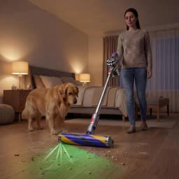 Led-Zuigmond Met Zachte Roller Compatibel Met Dyson V7 V8 V10 V11 En V15 Stofzuigers - Verlicht Verborgen Stof En Vuil En Is Ideaal Voor Gladde Harde Vloeren — thumbnail 2