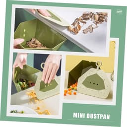 Stoffer en blik - Schoonmaakset - Bureau schoonmaken - Praktisch ontwerp - 17.4 cm - Groen — thumbnail 4