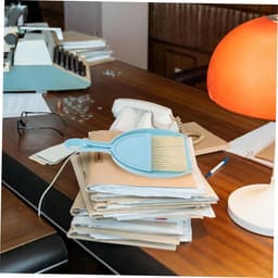 Handbezem en Stoffer - Mini Set - Bureau Reinigen - Compact Ontwerp - 21 cm - Diverse Kleuren — thumbnail 3