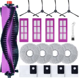 18 stuks - 1 hoofdrolborstel, 4 filters, 4 dweilpads, 4 zijborstels, 4 stofzakken, 1 borstel - Voor Eureka J15 Pro Ultra en Voor Midea V15 Pro/V15 Max/ V15 Pro Mini — thumbnail 1
