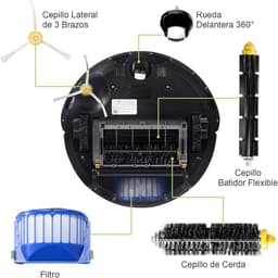 20-delige vervangingsset serie 600 - accessoires voor iRobot Roomba serie 600, 605, 606, 610, 615, 620, 625, 630, 632, 639, 650, 660, 671, 675, 681, 696, filters en borstels 600 - reserveonderdelen — thumbnail 4