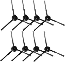 Vervangende zijborstels - Robotstofzuiger onderdelen - Grondige reiniging - Efficiënte hoekreiniging - 8 stuks - Zwart — thumbnail 1