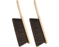 Handveger Schoonmaakborstel - Kruimelbezem - Huis Schoonmaken - Ergonomisch Handvat - 36 cm - Grijs