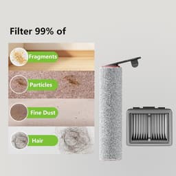 Vervangende filters en borstelrollen voor de Dreame H12 Pro nat- en droogstofzuiger – Efficiënte vervangingsfilters voor schone vloeren (【H12Pro】3 borstels, 3 filters, 1 reinigingsborstel) — thumbnail 2