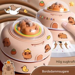 Tafelstofzuiger - Mini stofzuiger - Bureau schoonmaken - Lichtgewicht ontwerp - 8.5 cm hoog - Bruin — thumbnail 5