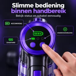 VOLOSON DSV112A draadloze steelstofzuiger - 55 kPa - 550 W - tot 65 min - touchscreen - paars — thumbnail 2
