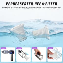 Draagbare Kruimeldief - Mini Stofzuiger - Snelle Schoonmaak - 3 Zuigstanden LED - 25000 Pa - Paars — thumbnail 5