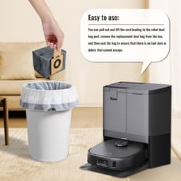 Vervangende stofzakken geschikt voor Eufy Clean X8 Pro & X10 Pro Omni robotstofzuiger zelfleegende station - 10 stuks vervangende robotstofzuigerzakken met grote capaciteit - accessoires — thumbnail 4