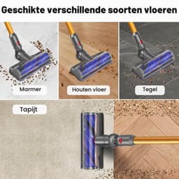 Elektrische Borstel compatibel voor V7 V8 V10 V11 V15, Reserveonderdeel Direct Aangedreven Reinigingskop Turbine, Accessoire voor Turboborstel Met snelsluiting voor Harde Vloeren en Tapijten — thumbnail 3