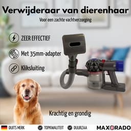 Maxorado dierverzorgingsborstel met 140cm slang en adapters - stofzuiger opzetstuk voor honden katten paarden - haarverzorging geschikt voor dyson v7 v8 v11 v15 en 35mm systemen - Dierenhaar Borstel — thumbnail 2