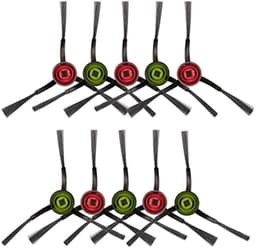 (10 stuks) N10 Zijborstel Vervangende Onderdelen voor Robot Vacuüm Ecovacs DEEBOT OZMO N10 N10 Plus 920 950 T8 AIVI Max T9 T5 N5 N7 N8+ N8 Pro N8 Pro DX55 DX93 DJ65 Zijborstels 5 paar. — thumbnail 1