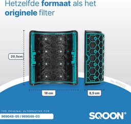SQOON® - Luchtfilter geschikt voor Filter Dyson luchtreiniger HEPA o.a. DP04/HP04/TP04 - Model 969048-05 — thumbnail 4