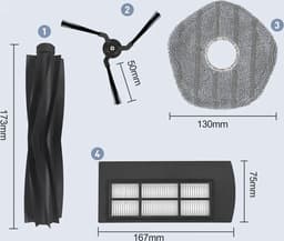 Onderdelen geschikt voor de Eufy X9 Pro robotstofzuiger van Replacements - 10-delig — thumbnail 2