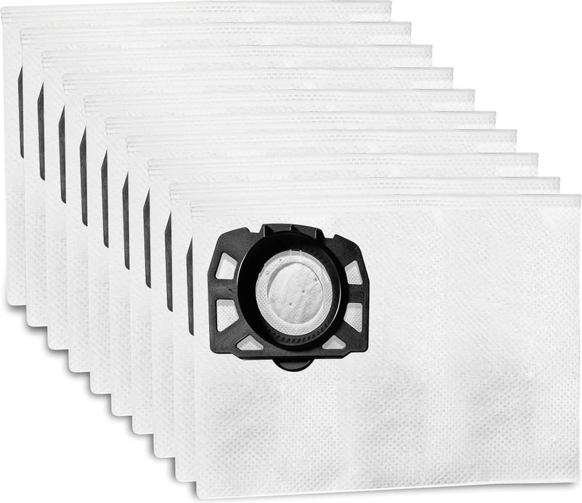 357 10 stuks stofzuigerzakken geschikt voor Kärcher WD 2 Plus, WD 3, WD 3 Batterij, KWD 1, KWD 2, KWD 3, MV 3, WD 3.200 tot WD 3.800 M, SE 4001, SE 4002, vervangen deel 2.863-314.0 — afbeelding 1