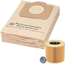 Stofzuigerzakken + Filter Set geschikt voor Kärcher A2604, A2204, A2254, A2200, A2201, A2206 en meer — thumbnail 1