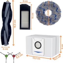 Accessoirepakket voor Ecovacs Deebot X1 Omni/X1 Turbo/T10 Turbo-Bag/Filter/Dweil/Zijborstel/Afzuigrol — thumbnail 2