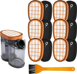 Geschikt voor zes filterpatronen voor de Philips SpeedPro Max Aqua draadloze stofzuigers FC6723/01, FC6812, FC6813, FC6822, FC6823 en FC6826, evenals vervangende filterpatronen voor de Philips FC5005/01. — thumbnail 1