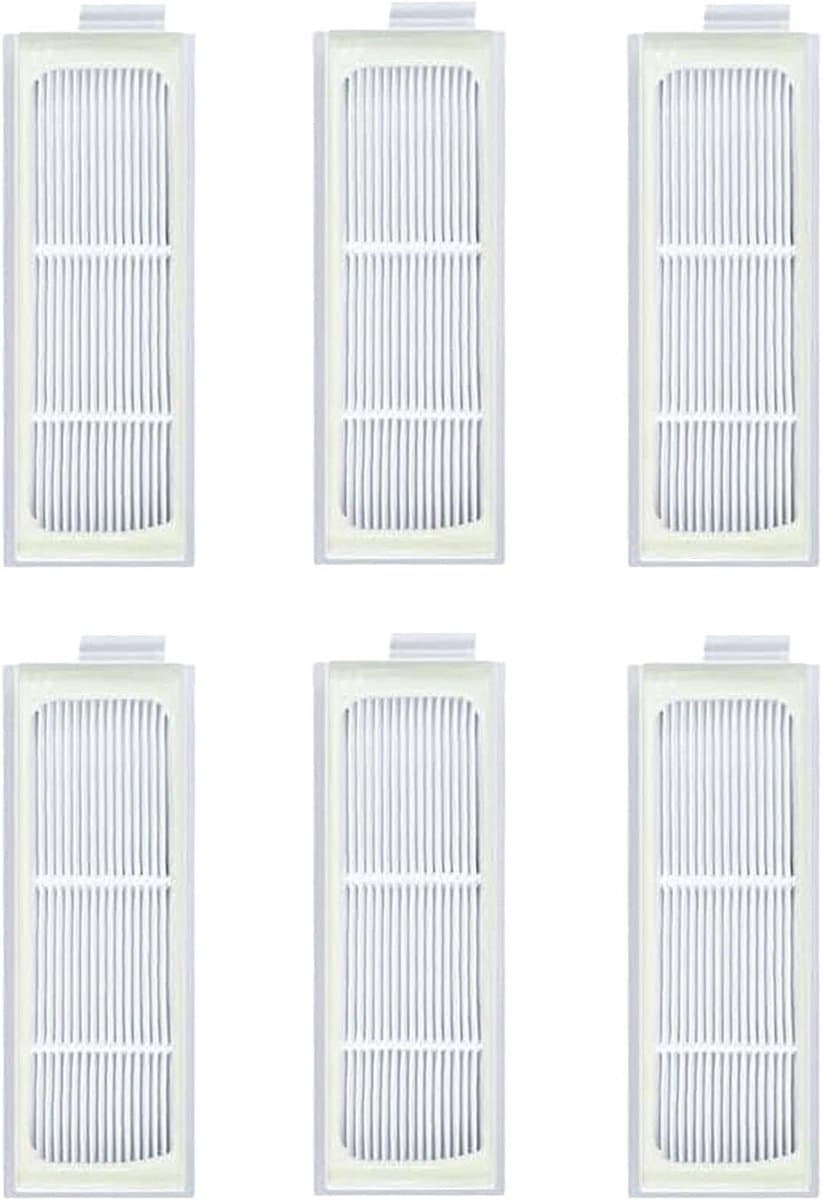 Ronte - Set van 6 wasbare en herbruikbare HEPA-filters voor robotstofzuiger, geschikt voor Deebot T20 Omni / T20e Omni. Bevat de zoekwoorden: filters, robotstofzuiger, reserveonderdeel. — afbeelding 1