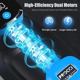 Accu-zuiger voor tegels en glas met LCD-display - 2 motoren en 300 kg zuigkracht — thumbnail 2