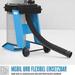 Professionele Afzuiginstallatie voor Houtbewerking - 550 W, 1150 m³/h, Verrijdbaar, Tankvolume 65 l, Incl. Adapterset — thumbnail 3