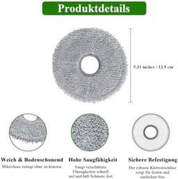 PromoHome 10 Stuks Wasbare Set Geschikt voor Dreame L10s/L10 Ultra/L10s Pro Ultra Heat /L20 Ultra/X40 Ultra/X50 Ultra/Xiaomi X10+/X20+ — thumbnail 2