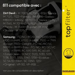Set van 4 stofzuigerzakken Samsung en Dirt Devil TopFilter Premium — thumbnail 3