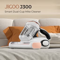JIGOO J300 Dual-Cup Smart Anti-Mijt Stofzuiger Voor Bed, 13KPa Zuigkracht, 55 Celsius Hete Lucht, UV Licht, 99,9% Verwijdert Mijten, 0,5L Stofbeker​ — thumbnail 3