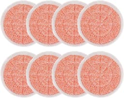 Geschikt voor Vervangende pads voor stoomreinigers, compatibel met Shark S6002UK stoomreiniger, microvezelpads voor het reinigen van hardhouten vloeren, ronde pad (verpakking van 8) — thumbnail 1