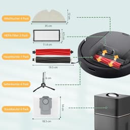Accessoires voor Stofzuiger - 17 Stuks - Inclusief Hoofdborstels, HEPA-filters en Stofzakken — thumbnail 2