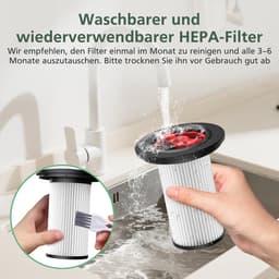 Set van 2 reservefilters voor stofzuiger - HEPA-filter compatibel met Bosch Unlimited Gen2-serie 8 - Vervangende filters voor optimale luchtkwaliteit in huis — thumbnail 2