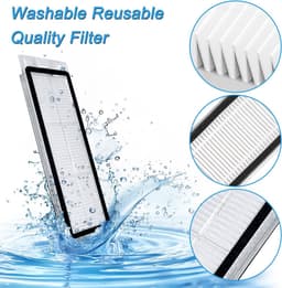 Accessoireset Geschikt voor Xiaomi Roborock S5 S50 S51 S55 S5 Max S6 S60 S65 stofzuiger, 2 hoofdborstels, 4 Hepa-filters, 4 dweilters, 6 waterfilters, 1 wiel, 6 zijborstels — thumbnail 5