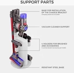 Stofzuigerhouder geschikt voor Dyson V6, V7, V8, V10, V11, V15, DC30, DC31, DC34, DC35, DC58, DC59, DC62, DC74 — thumbnail 3