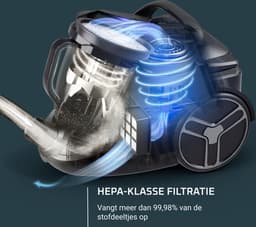 zakloze stofzuiger 500w 59db rood/zwart - rowenta - RO7933EA — thumbnail 4