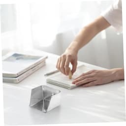 Stoffer Zonder Handvat - Vuilnis Stoffer - Bureau Reinigen - IJzeren Materiaal - 7 x 7 x 5 cm - Zilver — thumbnail 5