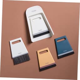 Veegset Stoffer - Mini Bezems - Bureau Schoonmaken - Moeilijke Hoeken - 2 stuks - Wit — thumbnail 4
